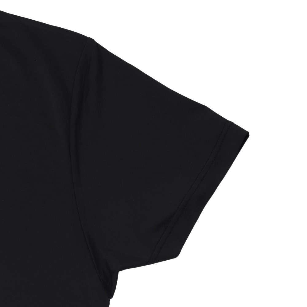 クー（Coo.）（メンズ）丸首半袖シャツドライプラスクール 黒 S-3Lサイズ 891CO5GC0002 BLK UPF50+ 紫外線対策 吸汗速乾 接触冷感 抗菌 防臭 新調 肌着