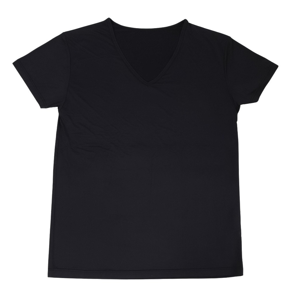 クー（Coo.）（メンズ）丸首半袖シャツドライプラスクール 黒 S-3Lサイズ 891CO5GC0002 BLK UPF50+ 紫外線対策 吸汗速乾 接触冷感 抗菌 防臭 新調 肌着
