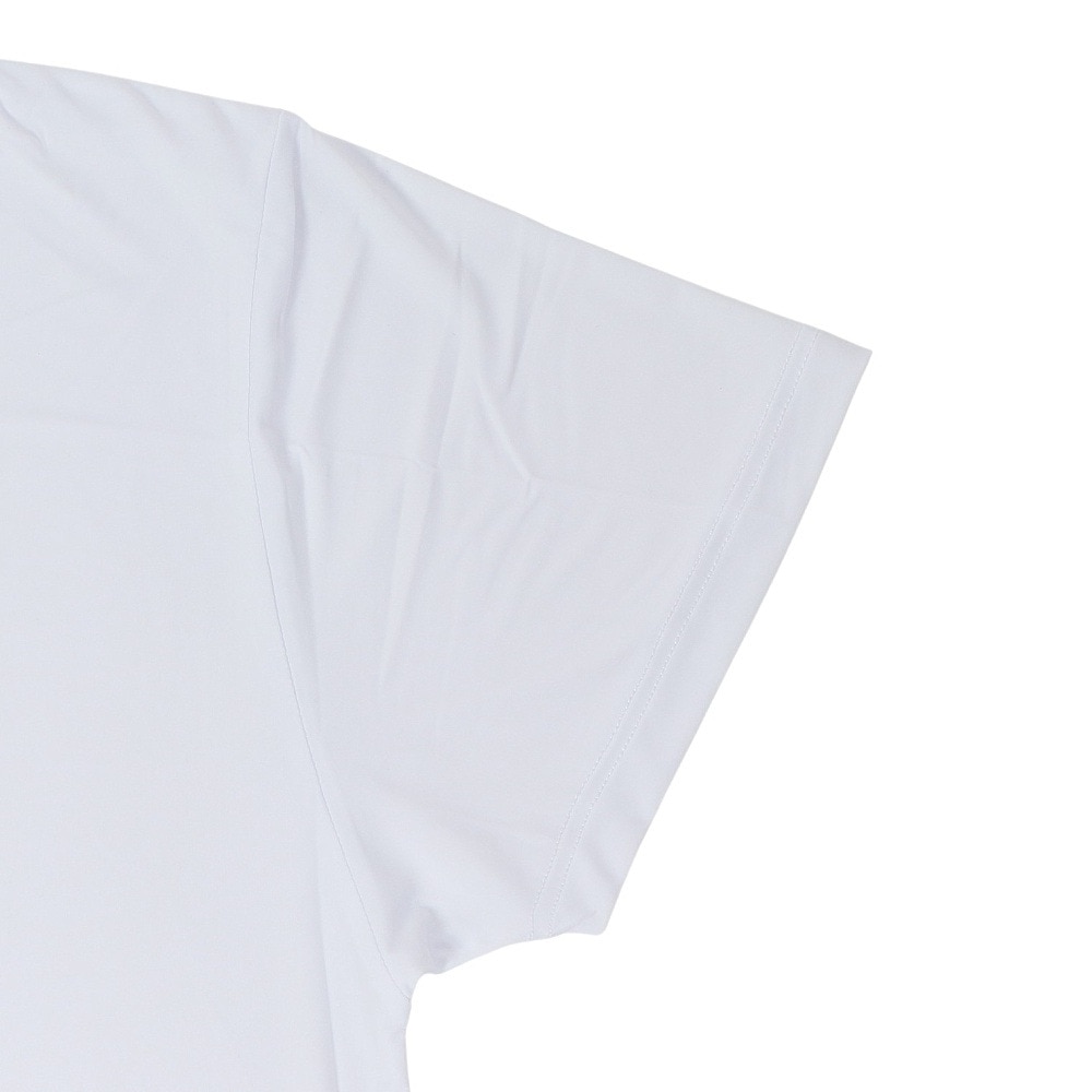 クー（Coo.）（メンズ）Vネック半袖シャツ ドライプラスクール 白 S-3Lサイズ 891CO5GC0002 WHT UPF50+ 紫外線対策 吸汗速乾 接触冷感 抗菌 防臭 新調 肌着