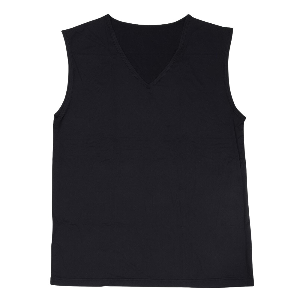 クー（Coo.）（メンズ） ノースリーブシャツ ドライプラスクール Vネック黒 S-3Lサイズ 891CO5GC0003 BLK UPF50+ 紫外線対策 吸汗速乾 接触冷感 抗菌 防臭 