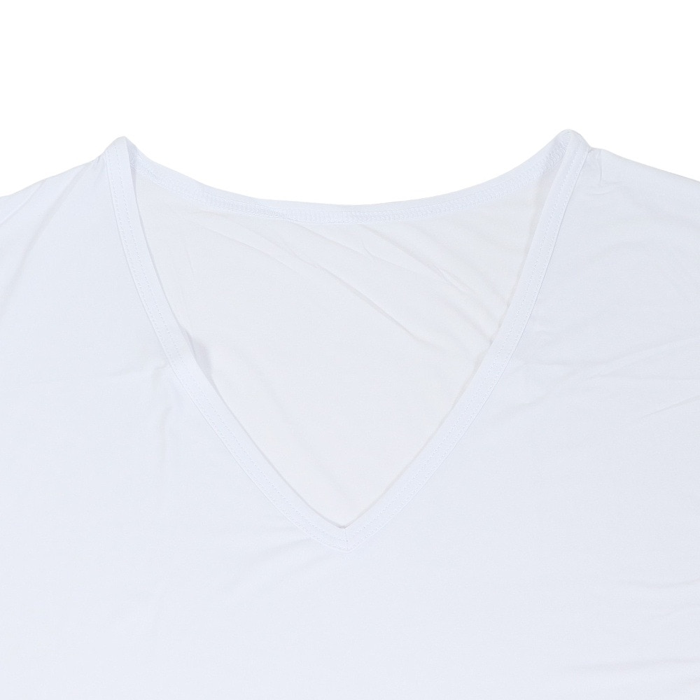 クー（Coo.）（メンズ） ノースリーブシャツ ドライプラスクール Vネック 白 S-3Lサイズ 891CO5GC0003 WHT UPF50+ 紫外線対策 吸汗速乾 接触冷感 抗菌 防臭 