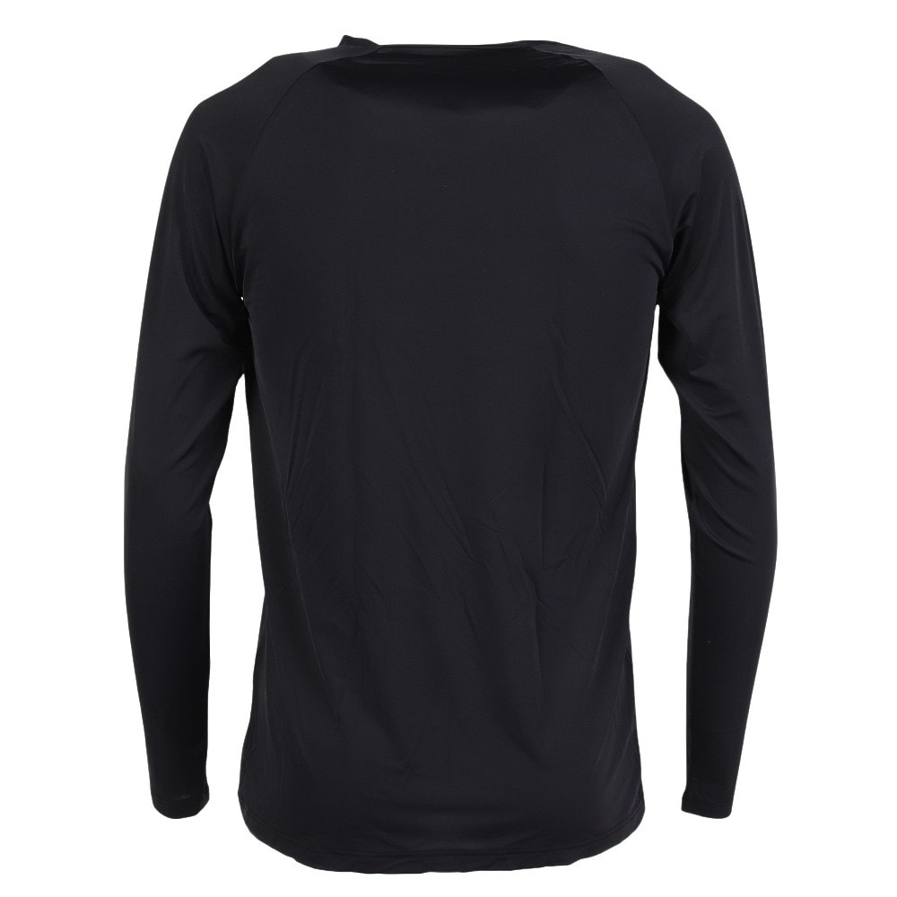 クー（Coo.）（メンズ）Vネック 長袖シャツ ドライプラスクール 黒 S-3Lサイズ 891CO5GC0004 BLK UPF50+ 紫外線対策 吸汗速乾 接触冷感 抗菌 防臭 新調 肌着