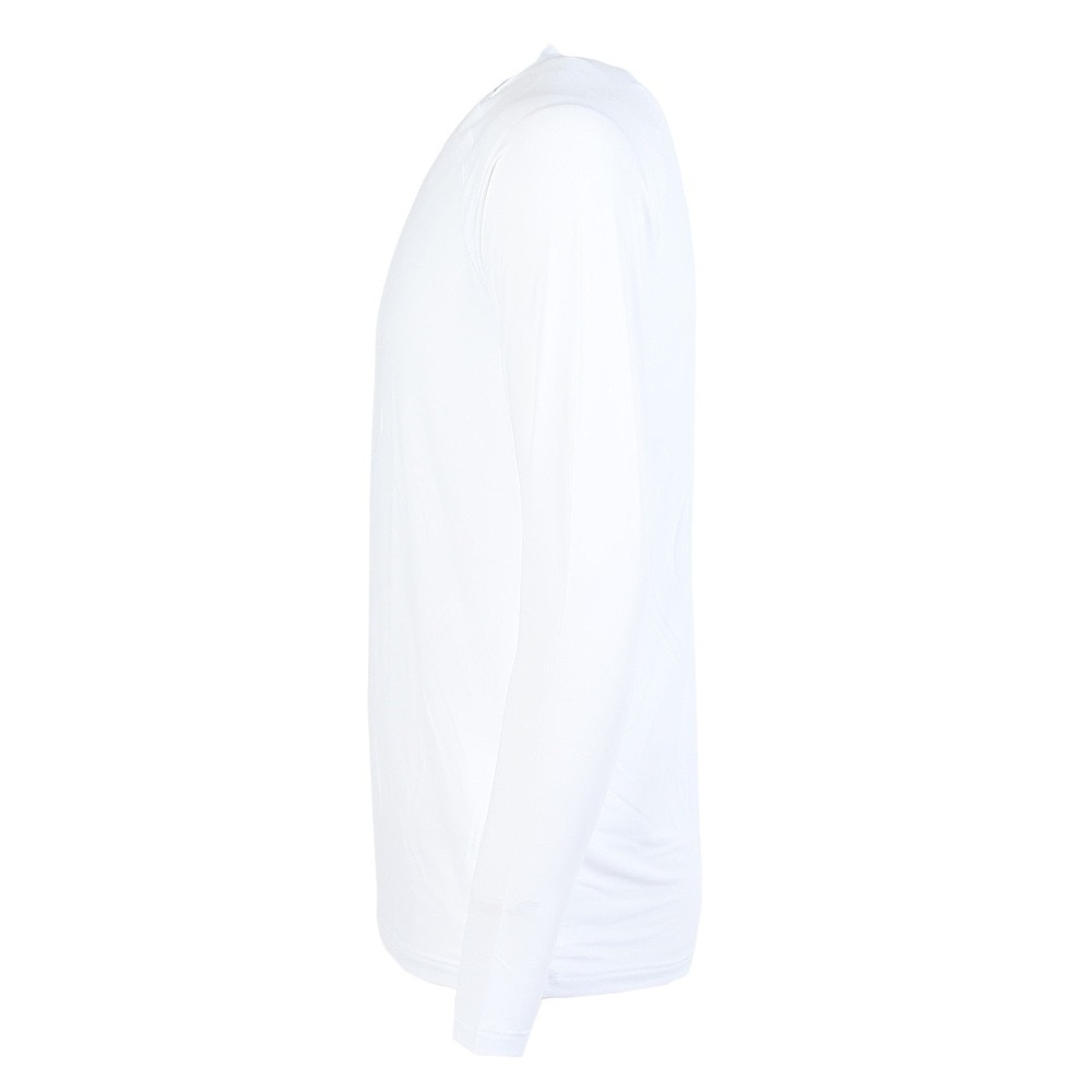 クー（Coo.）（メンズ）Vネック 長袖シャツ ドライプラスクール 白 S-3Lサイズ 891CO5GC0004 WHT UPF50+ 紫外線対策 吸汗速乾 接触冷感 抗菌 防臭 新調 肌着