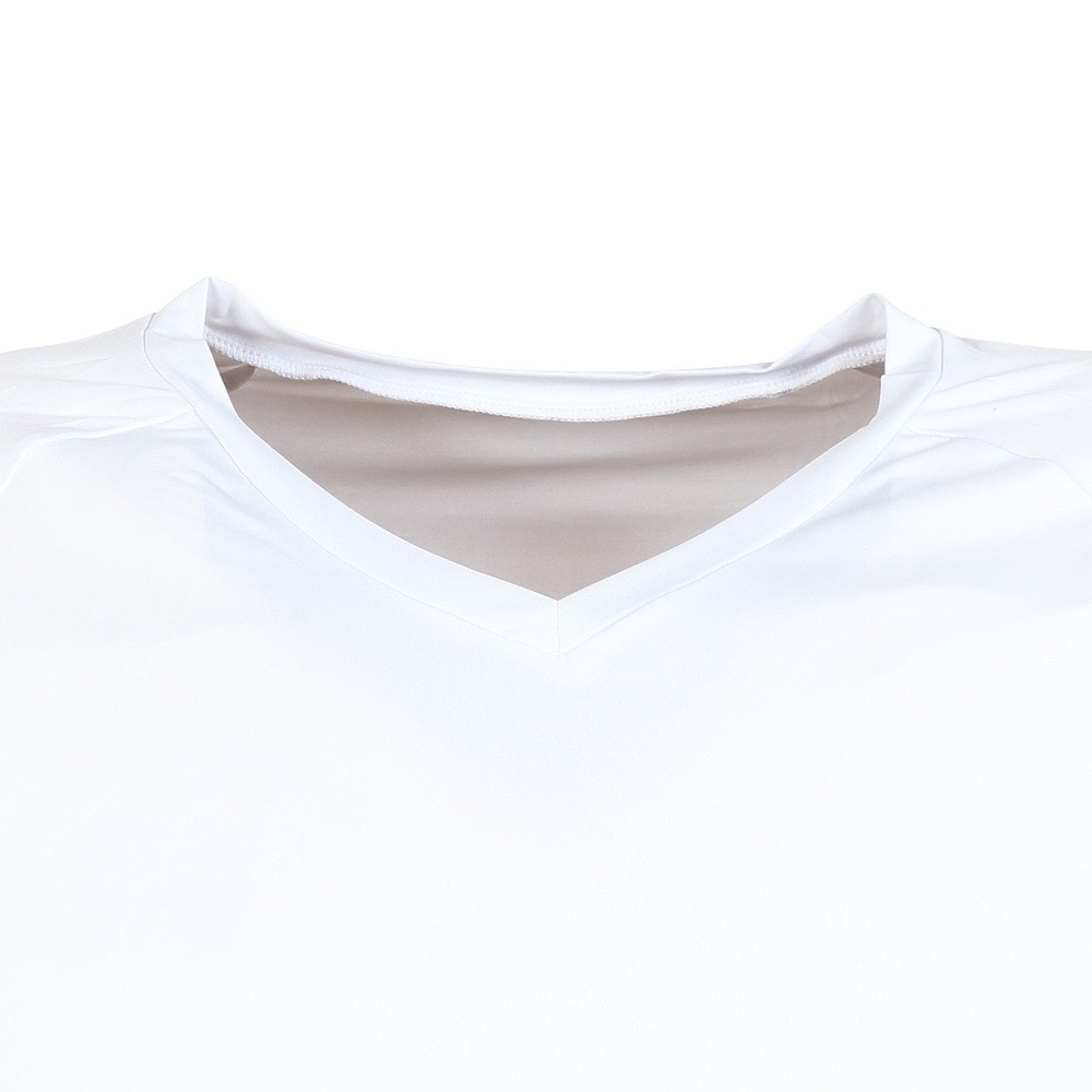 クー（Coo.）（メンズ）Vネック 長袖シャツ ドライプラスクール 白 S-3Lサイズ 891CO5GC0004 WHT UPF50+ 紫外線対策 吸汗速乾 接触冷感 抗菌 防臭 新調 肌着