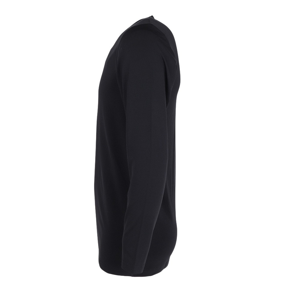 その他ブランド（OTHER BRAND）（メンズ）DS 長袖クルーネック シャツ 黒 ブラック S-3Lサイズ 891CO5GC0009 BLK 軽量 軽い 裏起毛 保温