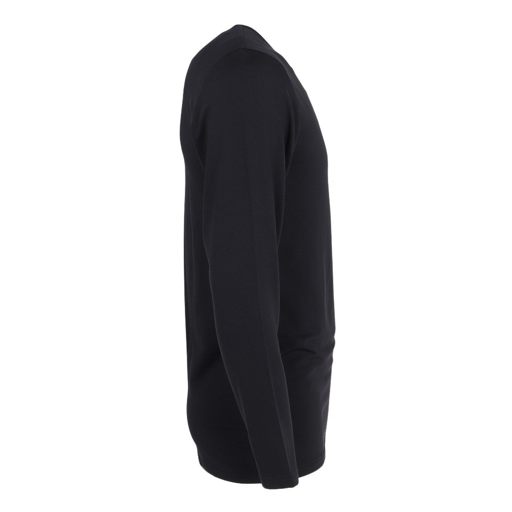 その他ブランド（OTHER BRAND）（メンズ）DS 長袖クルーネック シャツ 黒 ブラック S-3Lサイズ 891CO5GC0009 BLK 軽量 軽い 裏起毛 保温