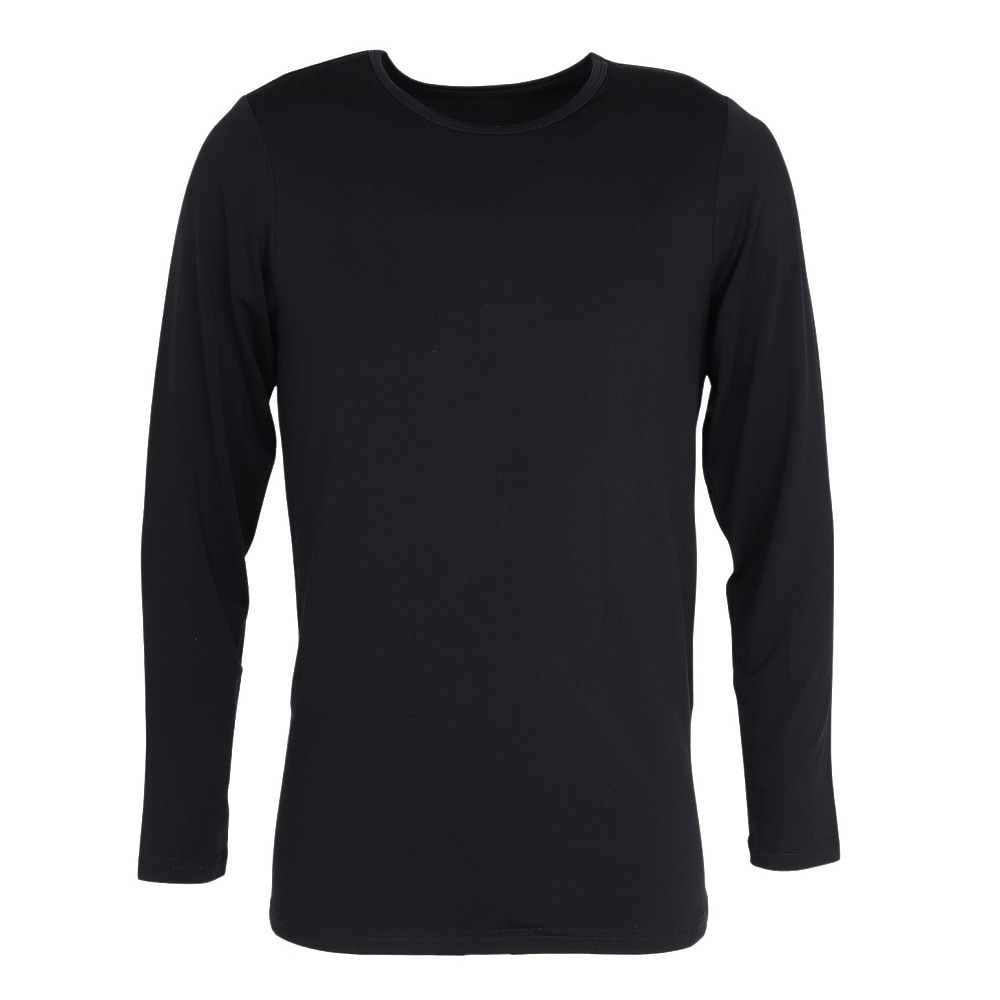その他ブランド（OTHER BRAND）（メンズ）DS 長袖クルーネック シャツ 黒 ブラック S-3Lサイズ 891CO5GC0009 BLK 軽量 軽い 裏起毛 保温