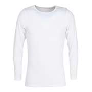 (メンズ)DS 長袖クルーネック シャツ 白 ホワイト S-3Lサイズ 891CO5GC0009 WHT 軽量 軽い 裏起毛 保温