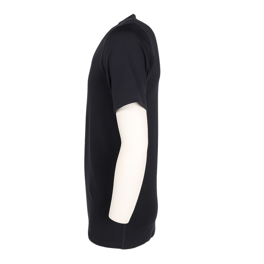 その他ブランド（OTHER BRAND）（メンズ）DS 半袖クルーネック シャツ 黒 ブラックS-3Lサイズ  891CO5GC0010 BLK 軽量 軽い 裏起毛 保温
