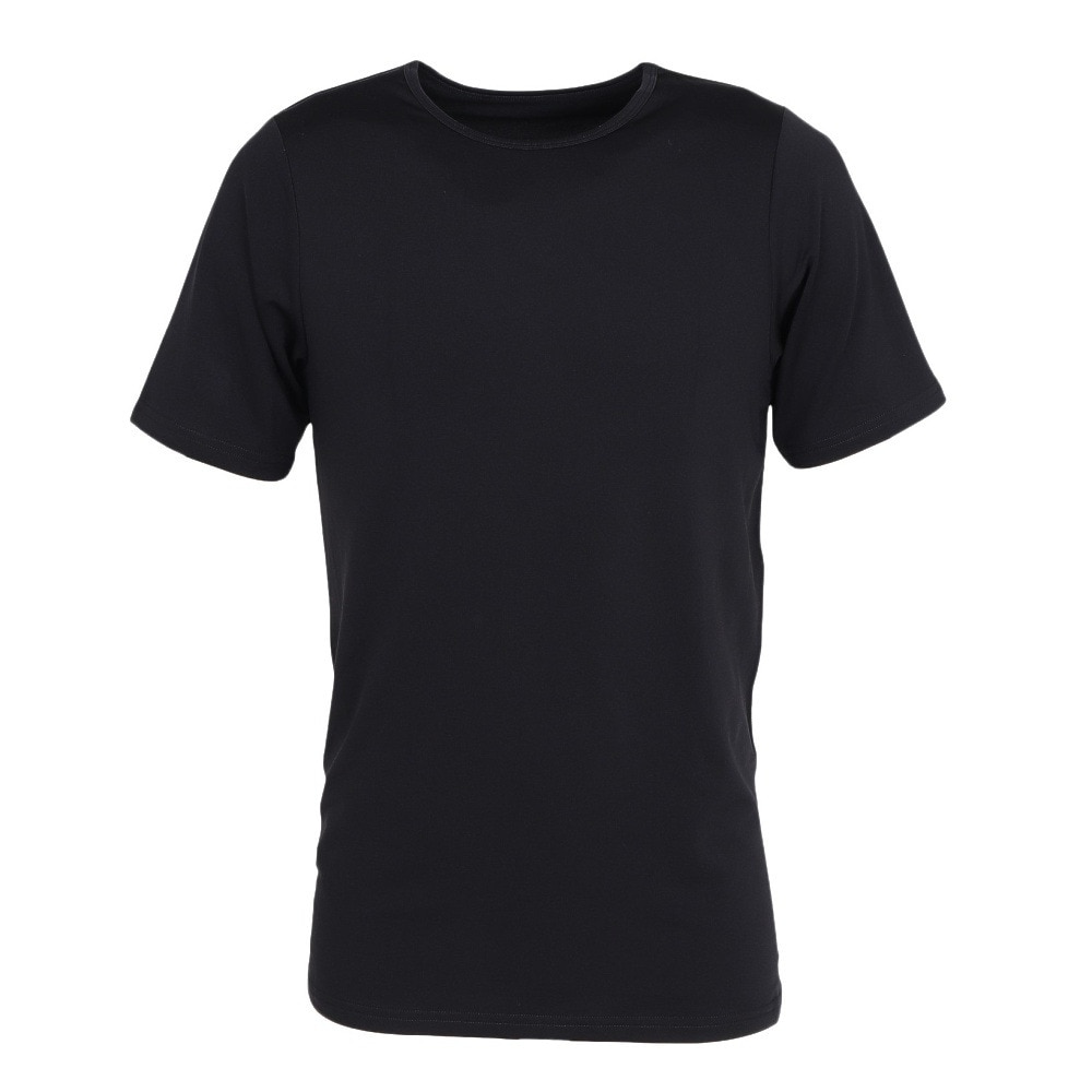 その他ブランド（OTHER BRAND）（メンズ）DS 半袖クルーネック シャツ 黒 ブラックS-3Lサイズ  891CO5GC0010 BLK 軽量 軽い 裏起毛 保温