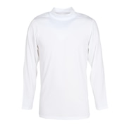 (メンズ)DS  長袖 ハイネック アンダ-シャツ 白 ホワイト S-3Lサイズ 891CO5GC0011 WHT 軽量 軽い 裏起毛 保温
