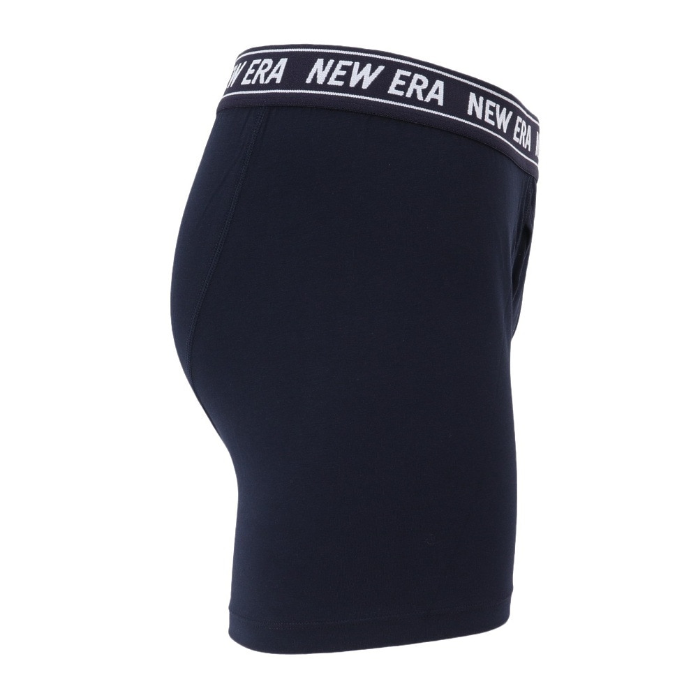 ニューエラ（NEW ERA）（メンズ）パンツ ボクサーパンツ ロング ネイビー M-LLサイズ 14518219 新調 新生活 衣替え 前開き仕様 ロゴ入り おしゃれ カジュアル
