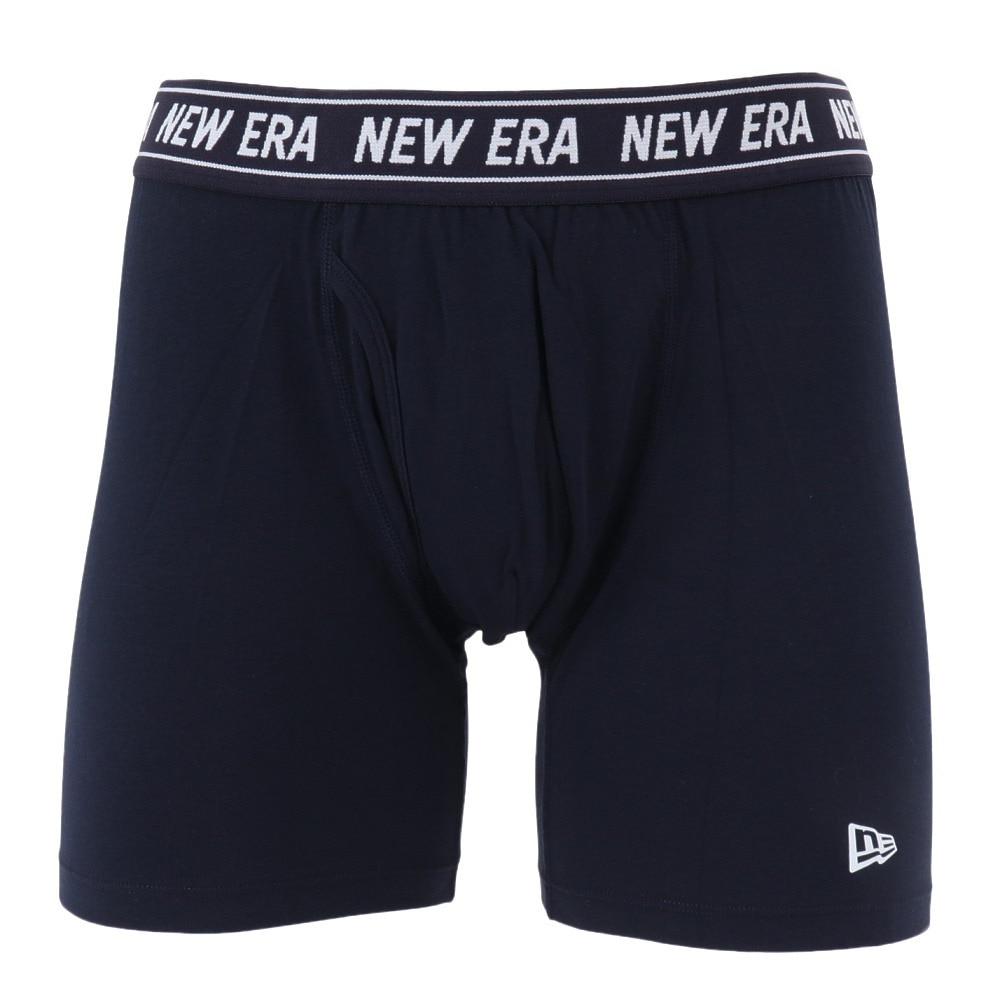 ニューエラ（NEW ERA）（メンズ）パンツ ボクサーパンツ ロング ネイビー M-LLサイズ 14518219 新調 新生活 衣替え 前開き仕様 ロゴ入り おしゃれ カジュアル