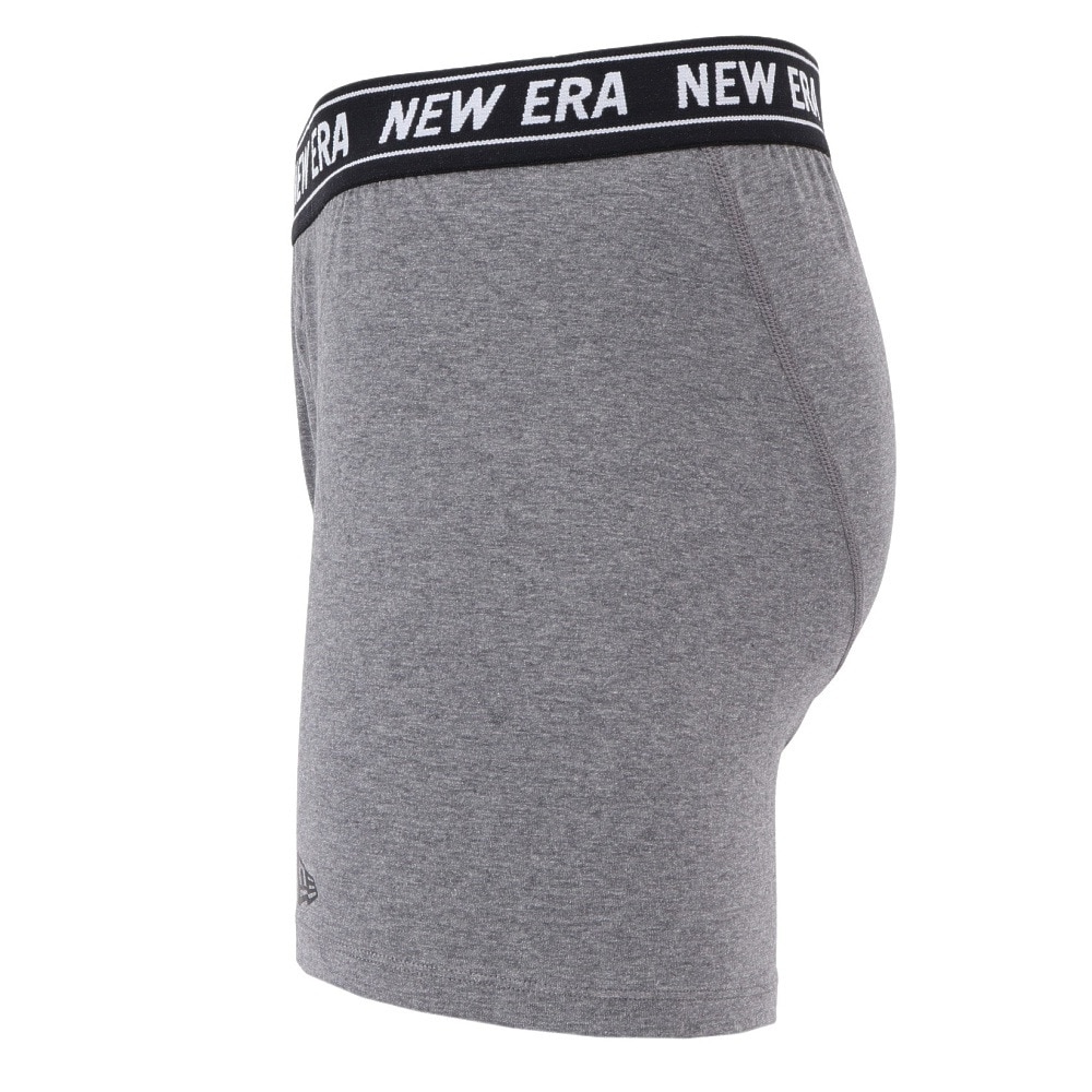ニューエラ（NEW ERA）（メンズ）パンツ ボクサーパンツ ロング チャコールグレー M-LLサイズ CHA 14518220 新調 新生活 衣替え 前開き仕様 ロゴ入り 