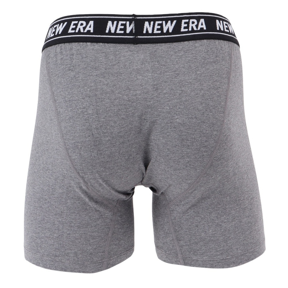 ニューエラ（NEW ERA）（メンズ）パンツ ボクサーパンツ ロング チャコールグレー M-LLサイズ CHA 14518220 新調 新生活 衣替え 前開き仕様 ロゴ入り 