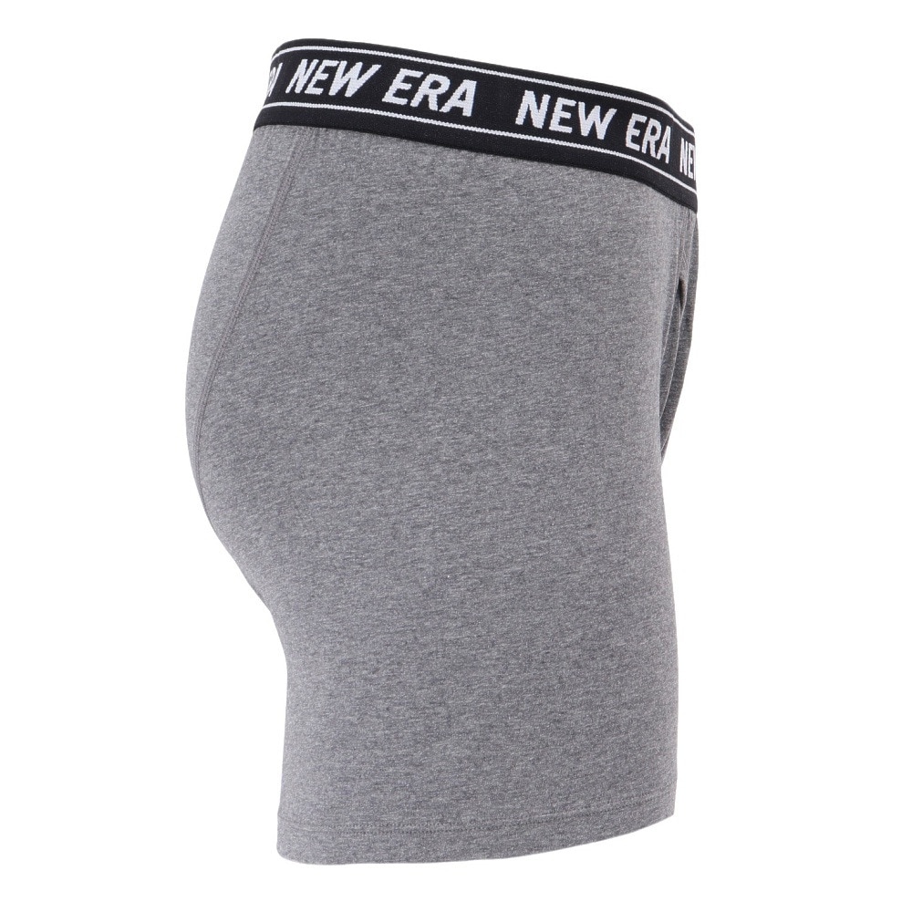 ニューエラ（NEW ERA）（メンズ）パンツ ボクサーパンツ ロング チャコールグレー M-LLサイズ CHA 14518220 新調 新生活 衣替え 前開き仕様 ロゴ入り 
