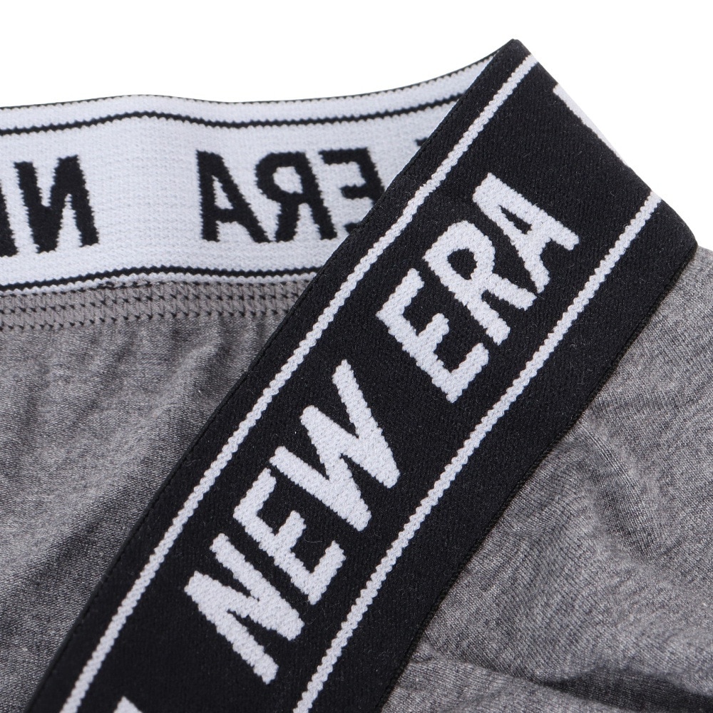 ニューエラ（NEW ERA）（メンズ）パンツ ボクサーパンツ ロング チャコールグレー M-LLサイズ CHA 14518220 新調 新生活 衣替え 前開き仕様 ロゴ入り 