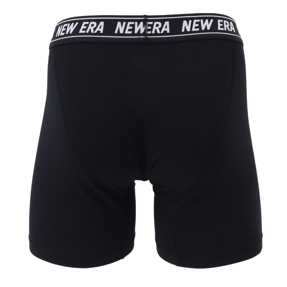 ニューエラ（NEW ERA）（メンズ）パンツ ボクサーパンツ ロング BLK 黒 M-LLサイズ14518221 新調 新生活 衣替え 前開き仕様 ロゴ入り おしゃれ カジュアル