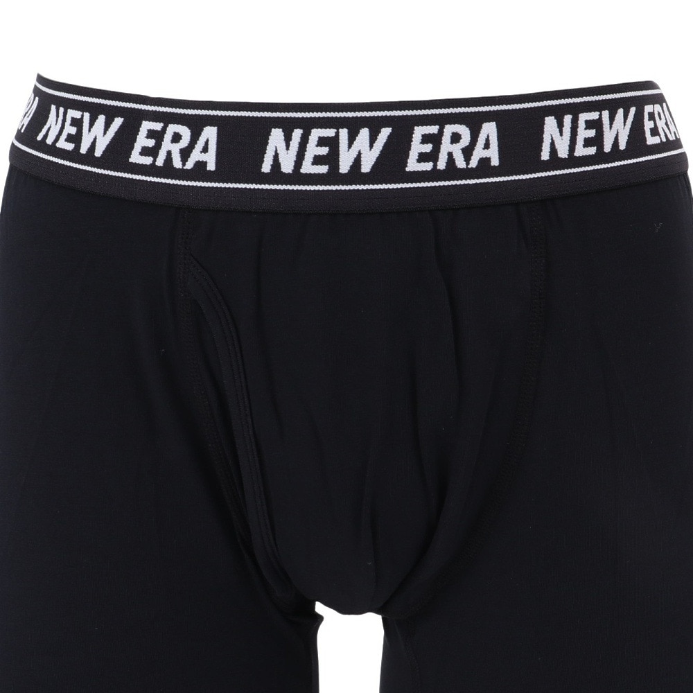 ニューエラ（NEW ERA）（メンズ）パンツ ボクサーパンツ ロング BLK 黒 M-LLサイズ14518221 新調 新生活 衣替え 前開き仕様 ロゴ入り おしゃれ カジュアル