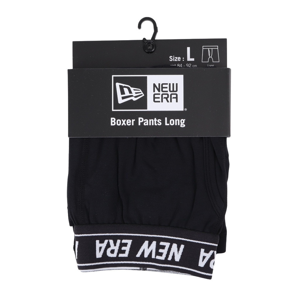 ニューエラ（NEW ERA）（メンズ）パンツ ボクサーパンツ ロング BLK 黒 M-LLサイズ14518221 新調 新生活 衣替え 前開き仕様 ロゴ入り おしゃれ カジュアル