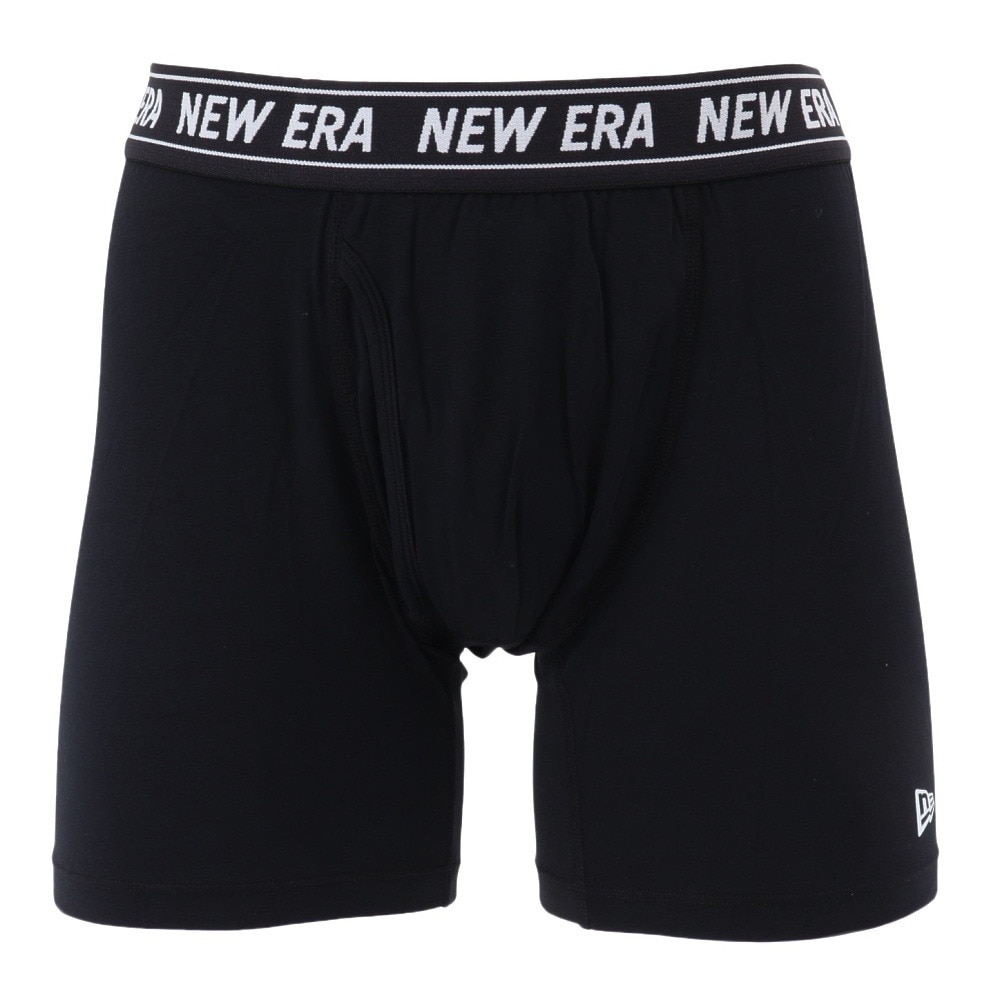 ニューエラ（NEW ERA）（メンズ）パンツ ボクサーパンツ ロング BLK 黒 M-LLサイズ14518221 新調 新生活 衣替え 前開き仕様 ロゴ入り おしゃれ カジュアル