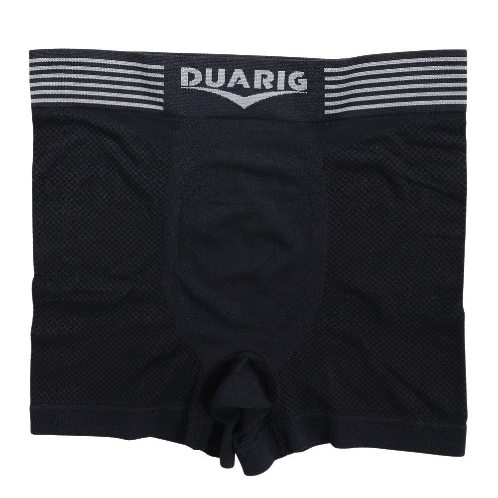 デュアリグ（DUARIG）（メンズ）成型ボクサーパンツ ドライプラス ボーダー 黒 M-LLサイズ 5S0002-WAUW-891GC BLK 吸汗速乾 抗菌防臭 新調 衣替え シンプル