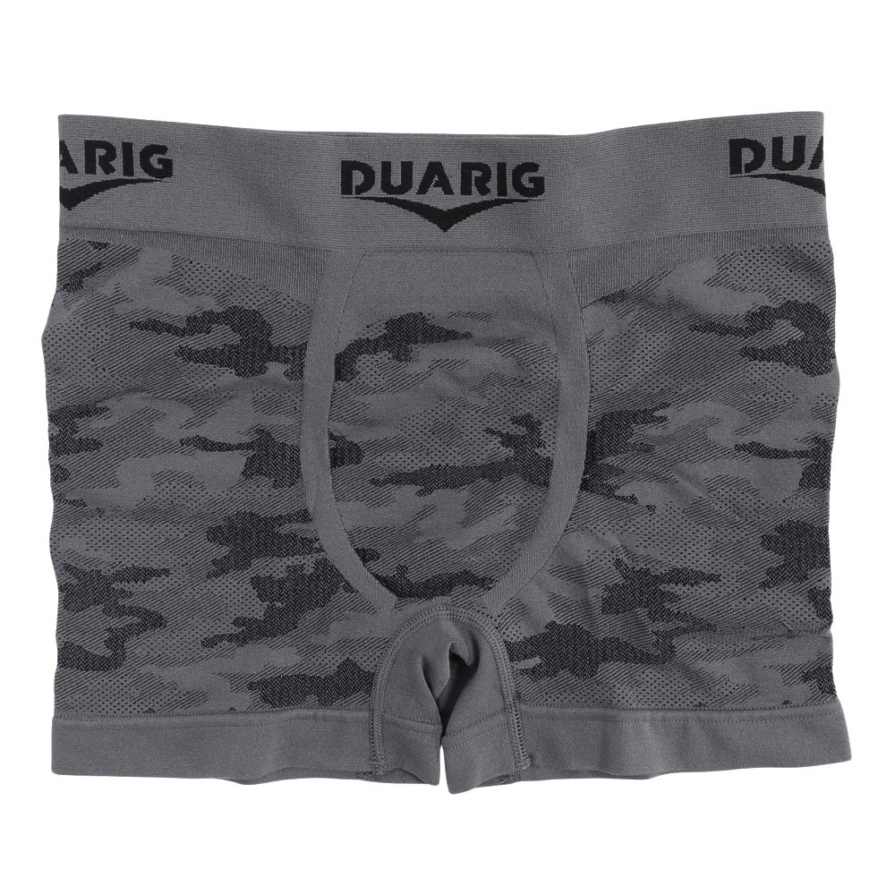 デュアリグ（DUARIG）（メンズ）成型ボクサーパンツ ドライプラス カモフラ グレー M-LLサイズ 5S0004-WAUW-891GC GRY 吸汗速乾 抗菌防臭 新調 衣替え 