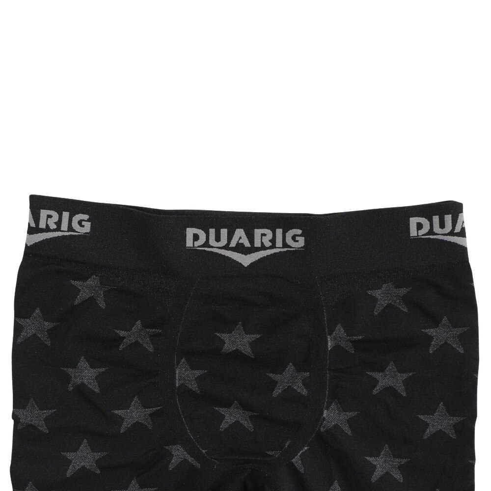 デュアリグ（DUARIG）（メンズ）成型ボクサーパンツ ドライプラス スター 黒 M-LLサイズ 5S0005-WAUW-891GC BLK 吸汗速乾 抗菌防臭 新調 衣替え シンプル 