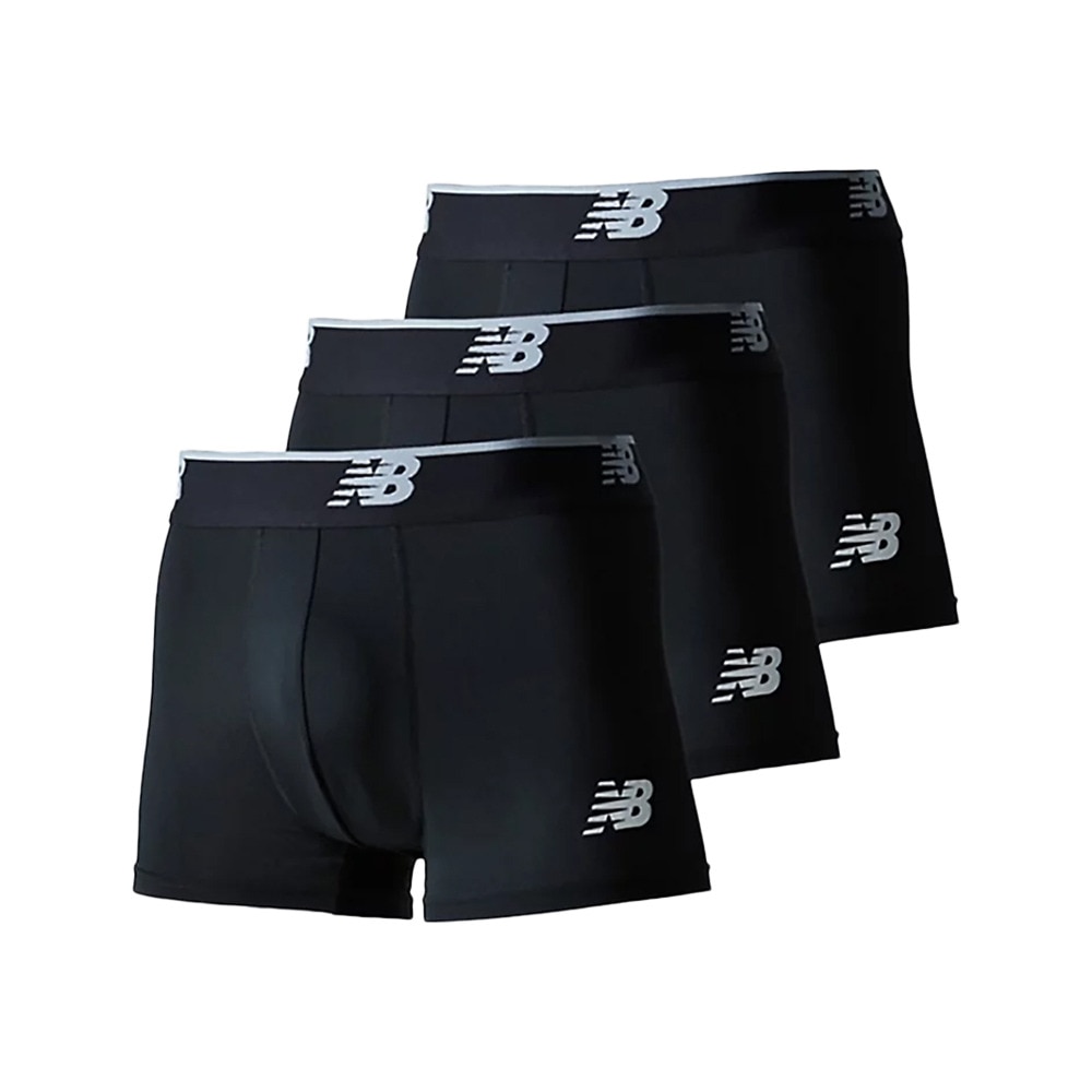 ニューバランス（new balance）（メンズ）下着 メッシュボクサー 3インチ前閉じ 3枚組 黒 S-Lサイズ LAU13048BKK 肌着 アンダーウェア パンツ インナー