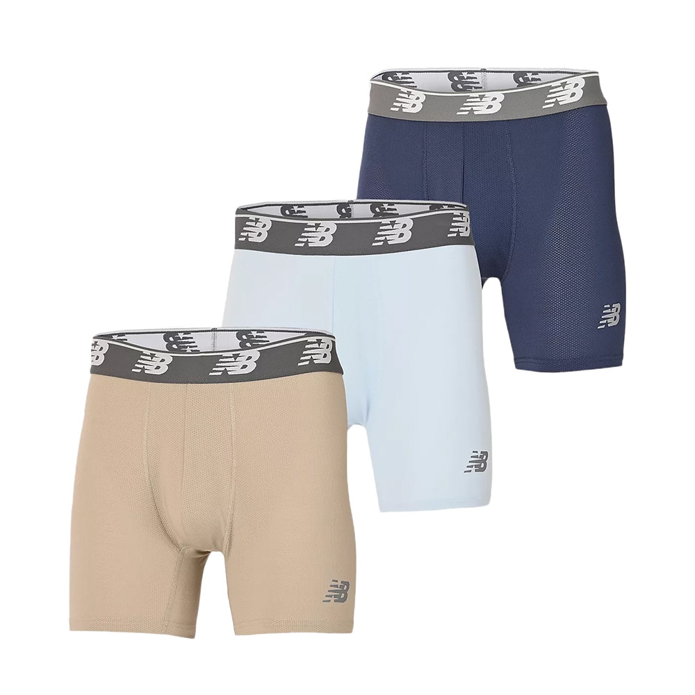 ニューバランス（new balance）（メンズ）メッシュボクサーパンツ 5インチ前閉じ 3枚組 LAU13015NNY