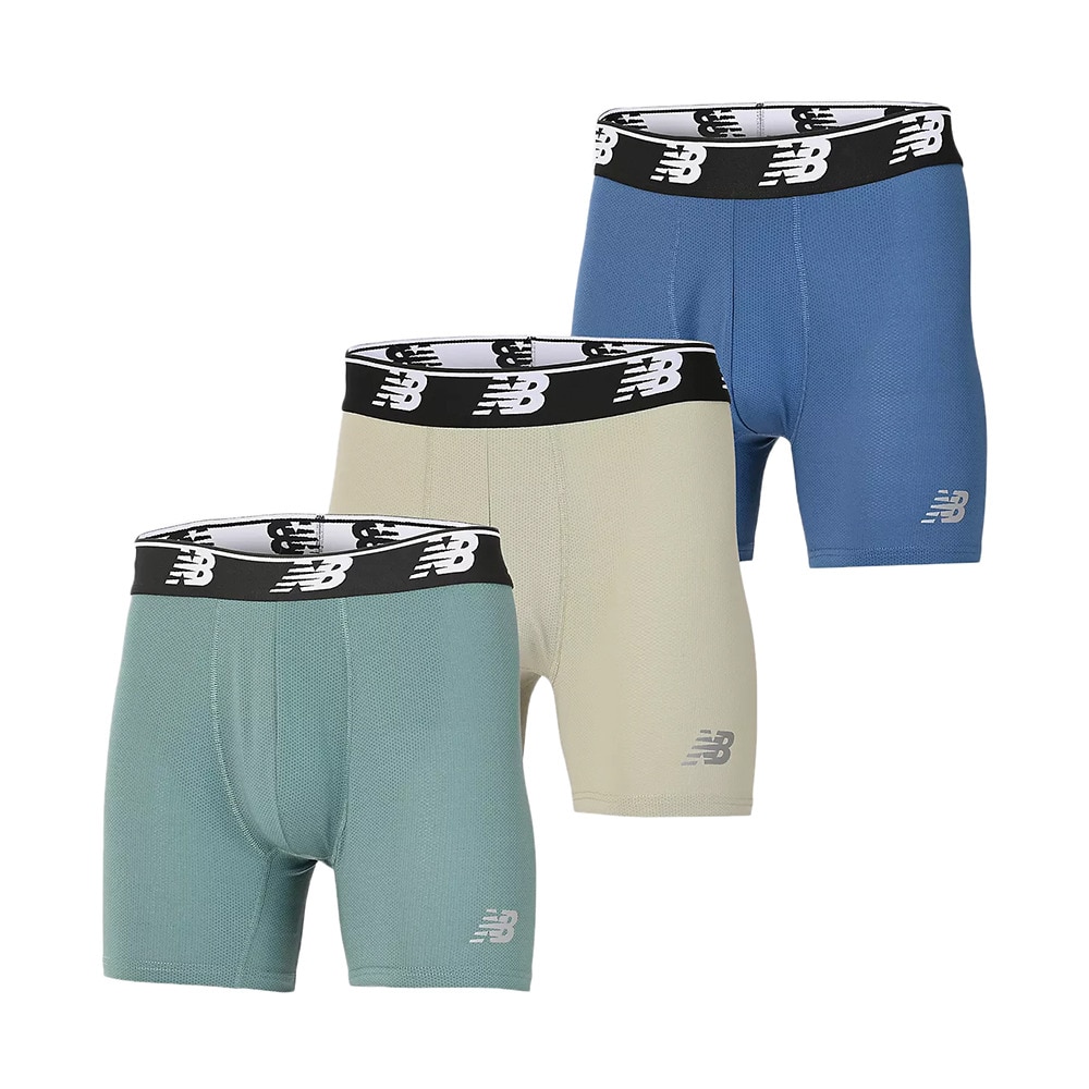 ニューバランス（new balance）（メンズ）メッシュボクサーパンツ 5インチ前閉じ 3枚組 LAU13015NUS