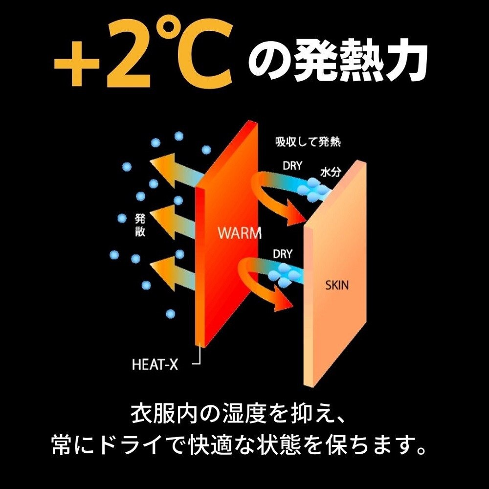 デュアリグ（DUARIG）（メンズ）ヒートクロス 薄手ロングタイツ 891D1ES2606 BLK 防寒★★★