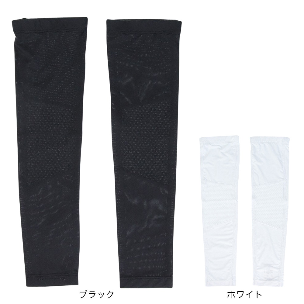 クー（Coo.）（メンズ）ドライプラスクール アームカバー メッシュ 891CO4GC0017 BLK 冷感 黒
