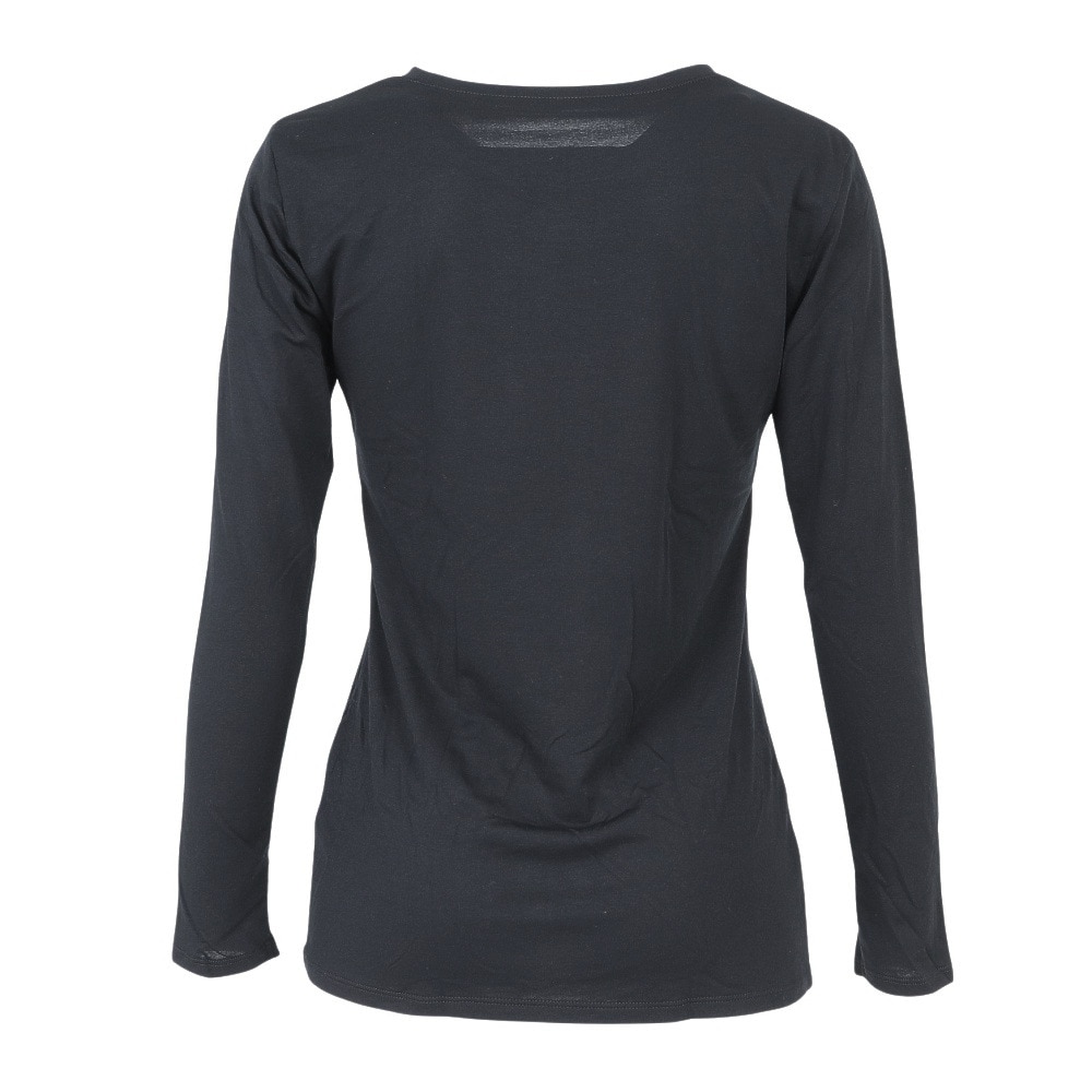 その他ブランド（OTHER BRAND）（レディース）ヒートクロス薄手長袖クルーネック 892NN2ES0385BLK 防寒★★★