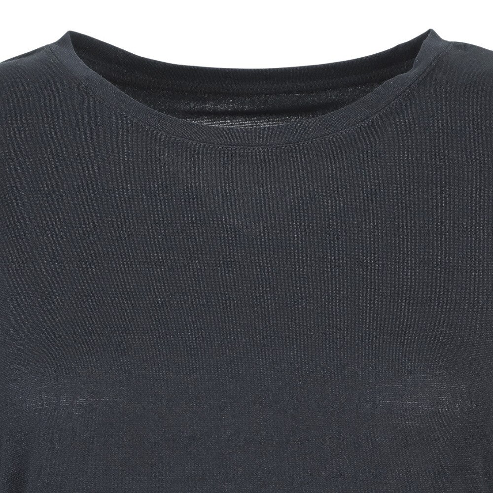 その他ブランド（OTHER BRAND）（レディース）ヒートクロス薄手長袖クルーネック 892NN2ES0385BLK 防寒★★★