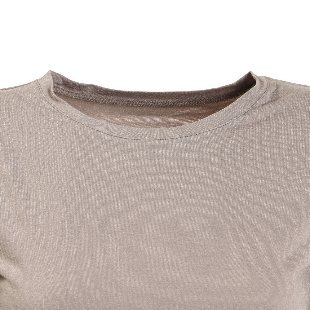 ノーブランド（NO BRAND）（レディース）ヒートクロス 薄手 長袖クルーネック アンダーシャツ 892NN2ES0385GRY 防寒