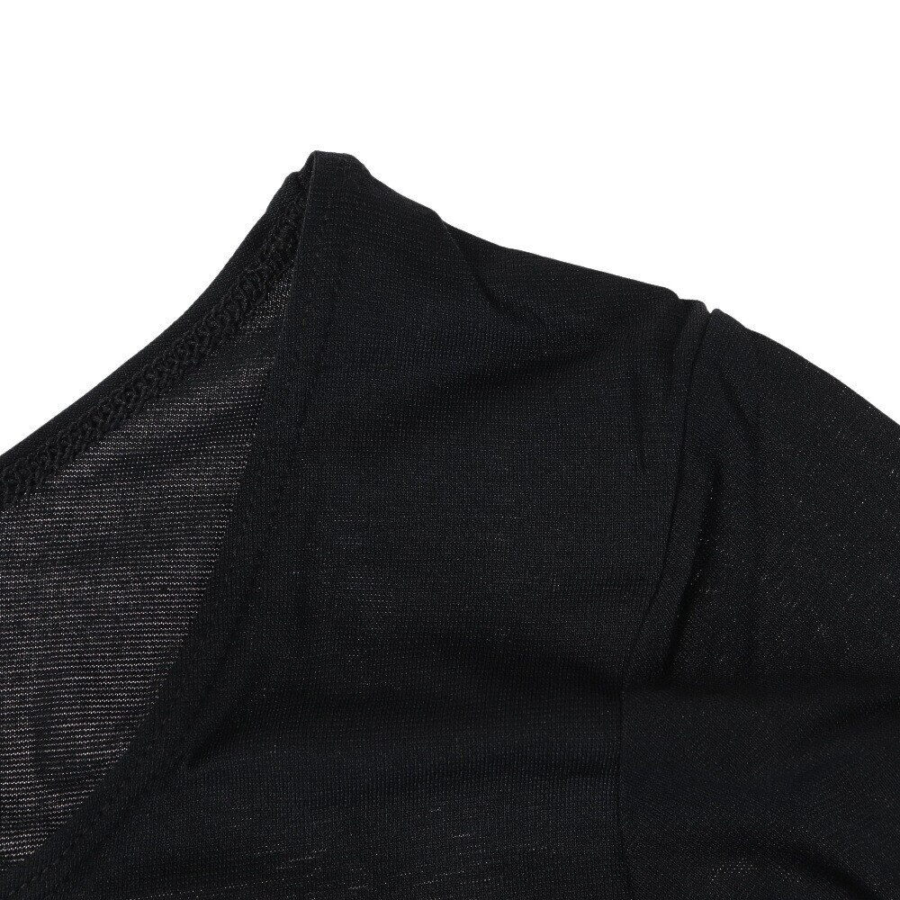ノーブランド（NO BRAND）（レディース）ヒートクロス 薄手Uネック長袖シャツ 892NN2ES0386BLK 防寒