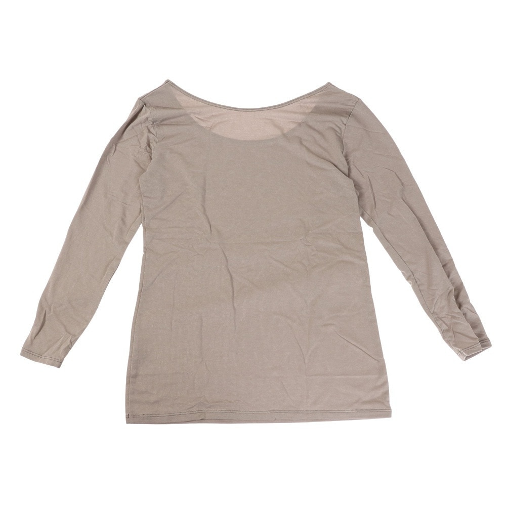 その他ブランド（OTHER BRAND）（レディース）ヒートクロス 薄手Uネック長袖シャツ 892NN2ES0386BLK 防寒