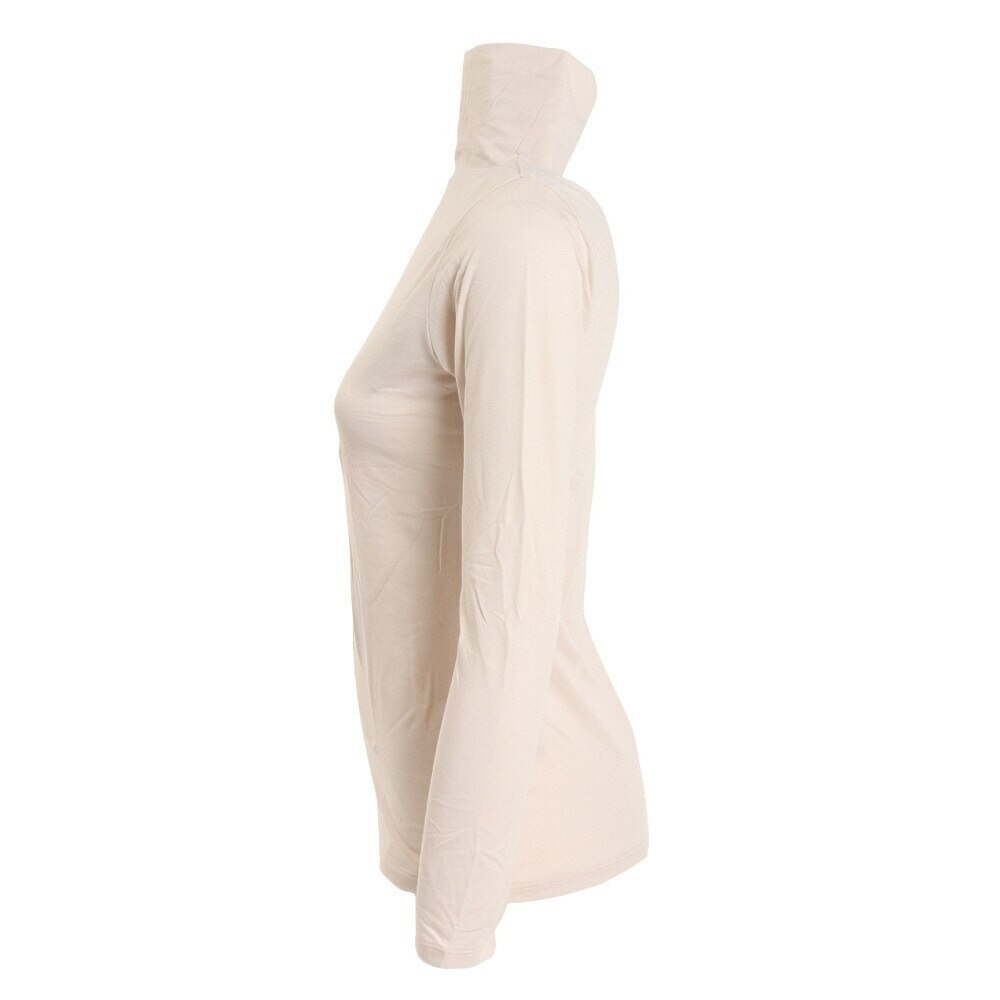 ノーブランド（NO BRAND）（レディース）ヒートクロス 薄手 長袖モックネック アンダーシャツ 892NN2ES0387OWHT 防寒