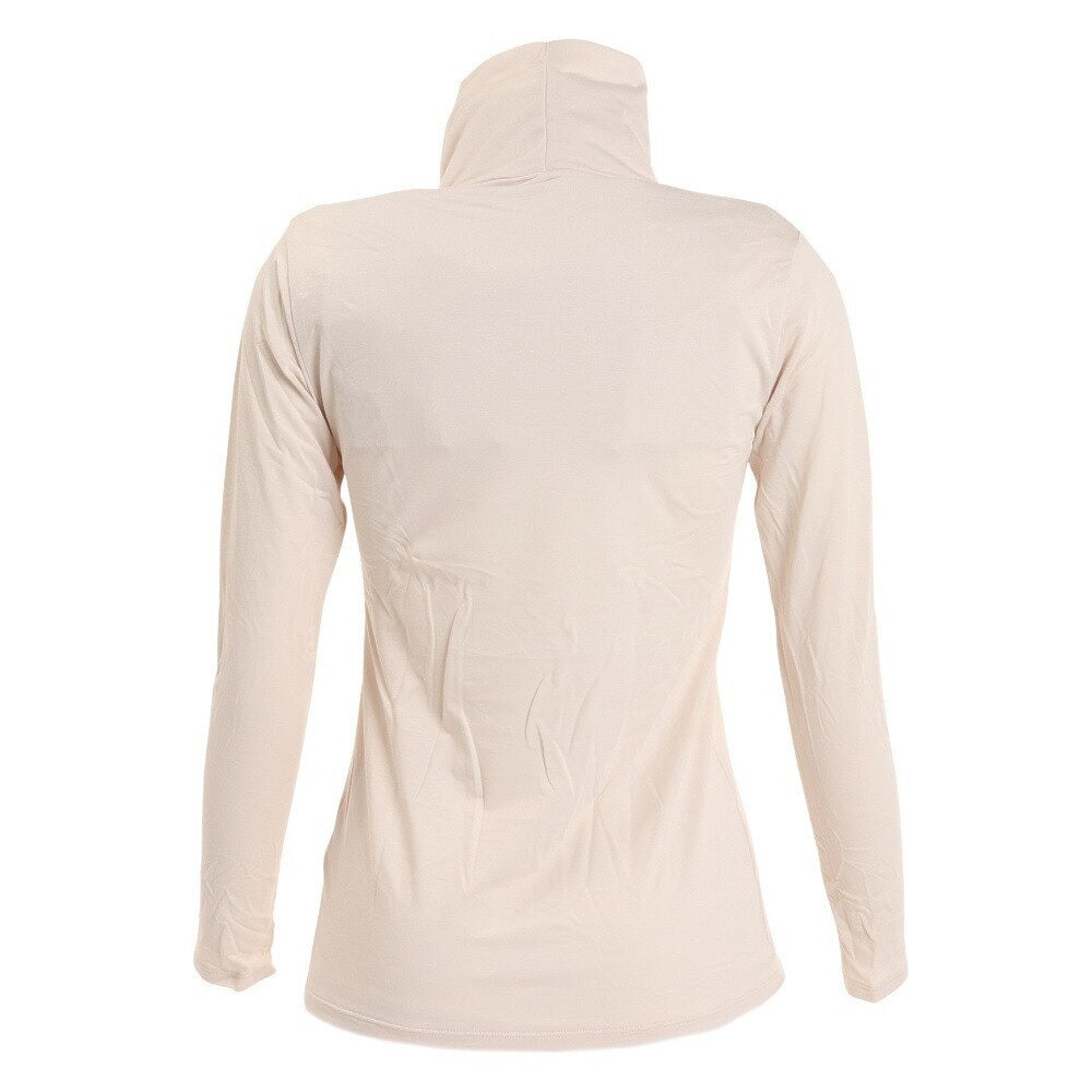 ノーブランド（NO BRAND）（レディース）ヒートクロス 薄手 長袖モックネック アンダーシャツ 892NN2ES0387OWHT 防寒