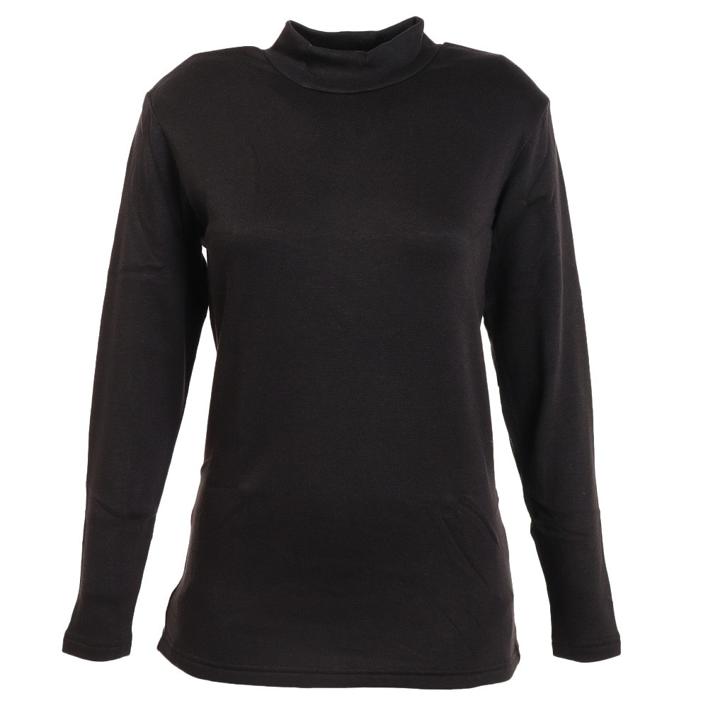 ノーブランド（NO BRAND）（レディース）ヒートクロス 厚手ハイネック アンダーシャツ 892NN2GC0279 BLK 防寒