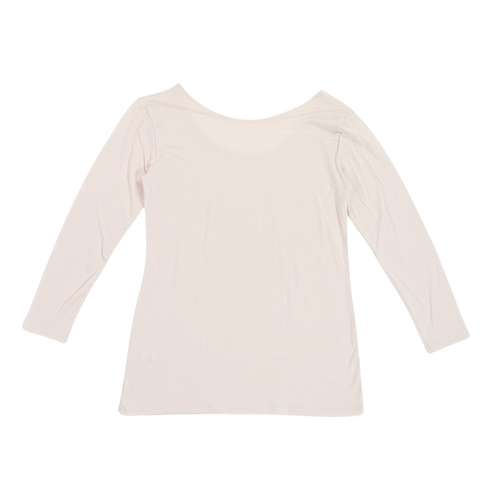 クー（Coo.）（レディース）ヒートクロス 薄手9分袖Uネック 長袖Tシャツ 892CO3ES0026 OWHT 防寒