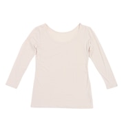 (レディース)ヒートクロス 薄手9分袖Uネック 長袖Tシャツ 892CO3ES0026 OWHT 防寒
