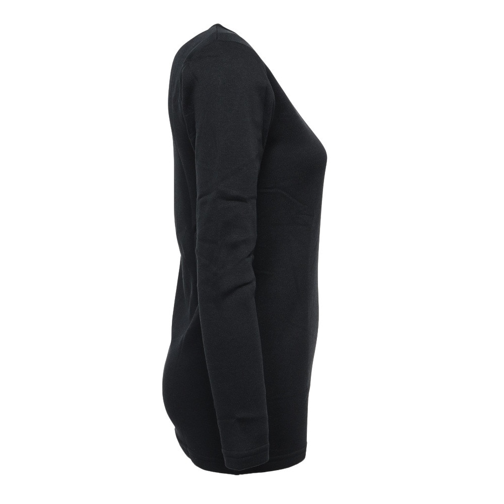 クー（Coo.）（レディース）ヒートクロス 厚手クルー 長袖アンダーシャツ 892CO3GC0034 BLK 防寒