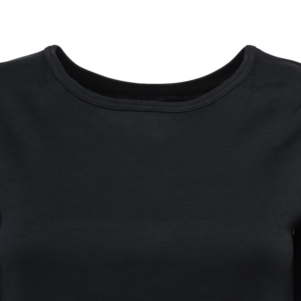 クー（Coo.）（レディース）ヒートクロス 厚手クルー 長袖アンダーシャツ 892CO3GC0034 BLK 防寒