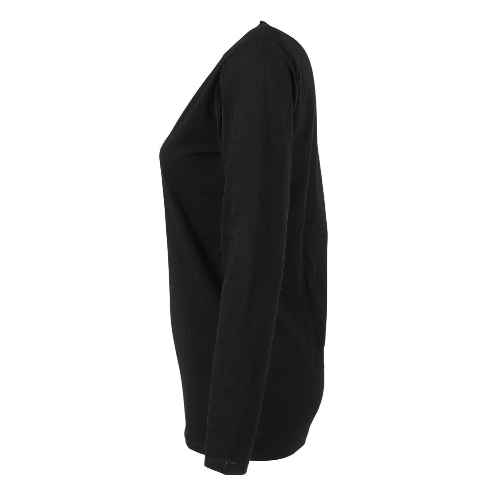 クー（Coo.）（レディース）ヒートクロス 薄手 長袖クルーネック インナーシャツ 892CO4GC0127 BLK