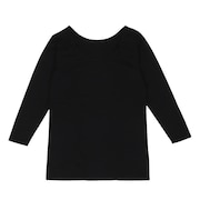 (レディース)ヒートクロス 薄手 L 9分袖 Uネック アンダーシャツ 892CO4GC0128 BLK