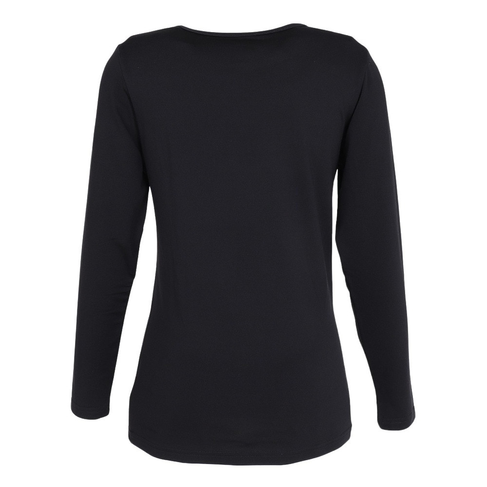 その他ブランド（OTHER BRAND）（レディース）DS 長袖クルーネック アンダーシャツ 黒 S-3Lサイズ 892CO5GC0013 BLK  軽量 軽い 裏起毛 保温