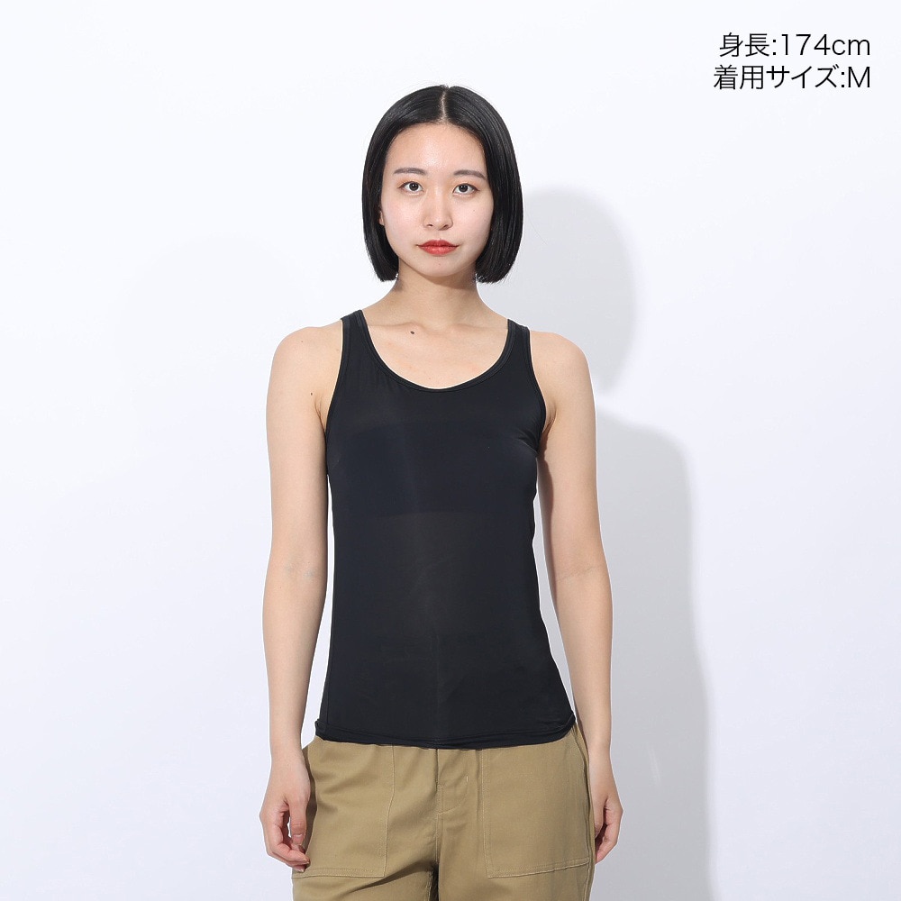 クー（Coo.）（レディース）ドライプラス クール タンクトップ 892CO4GC0010 BLK 冷感