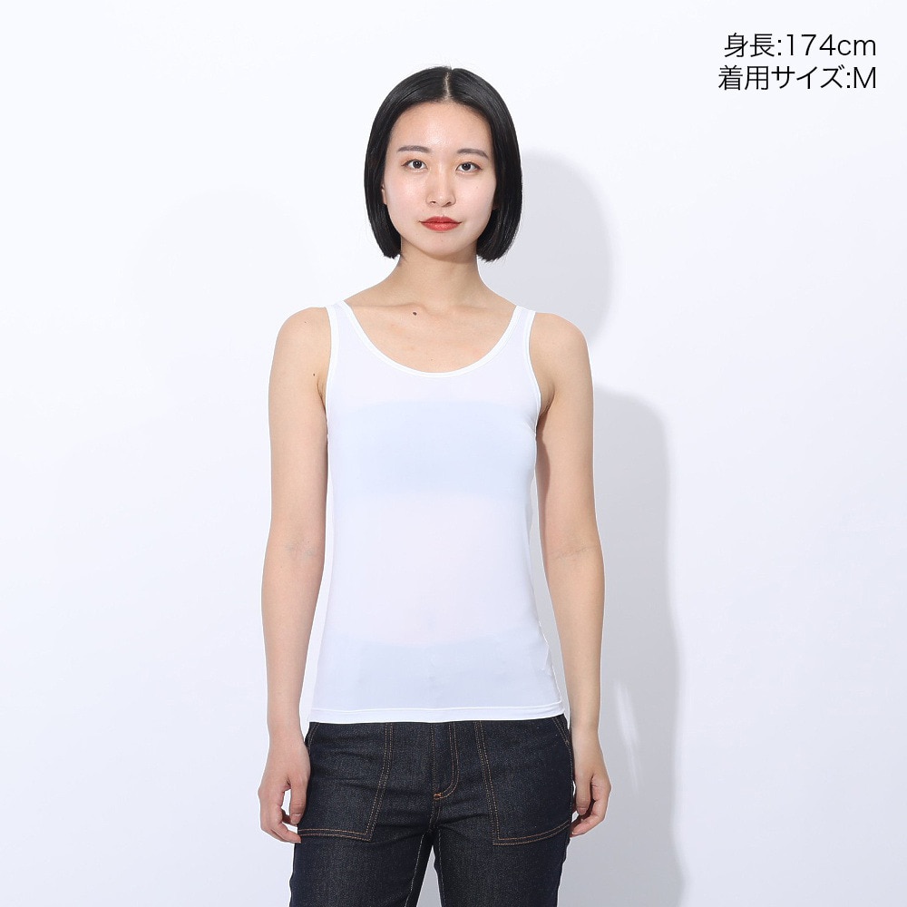 クー（Coo.）（レディース）ドライプラス クール タンクトップ 892CO4GC0010 WHT 冷感